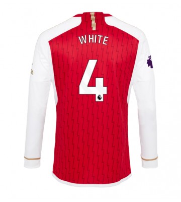 Lacne Muži Futbalové dres Arsenal Benjamin White #4 2023-24 Dlhy Rukáv - Domáci